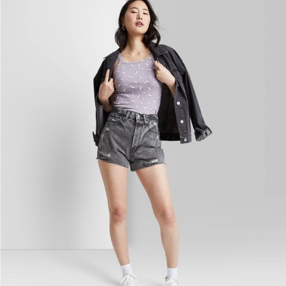 wild fable Denim - Women’s Wild Fable Gray Wash Jean Shorts